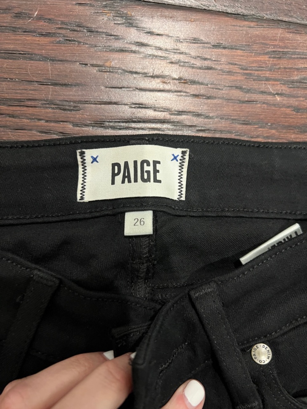 PAIGE Black Skinny High-Rise Jeans verdugo crop - Picture 2 of 3